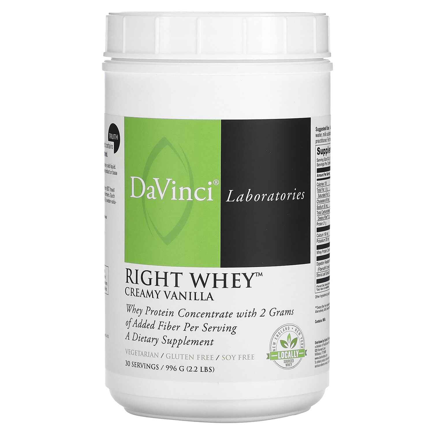 

Right Whey, сливочная ваниль, 996 г (2,2 фунта), DaVinci Laboratories of Vermont