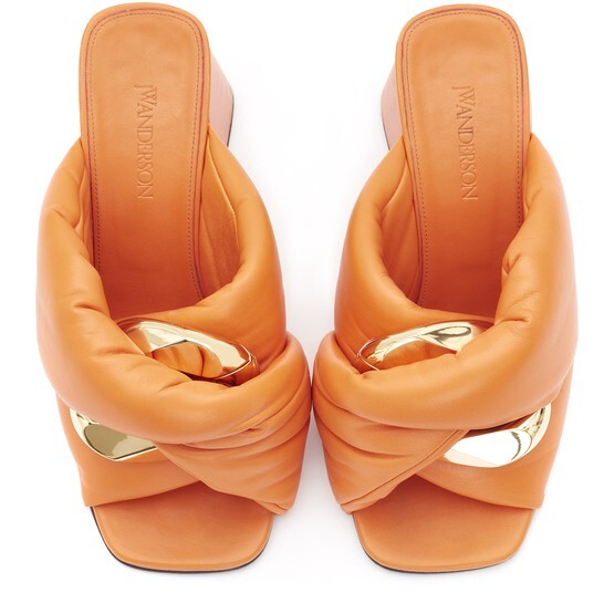 

Кожаные мюли с цепочкой Jw Anderson, оранжевый