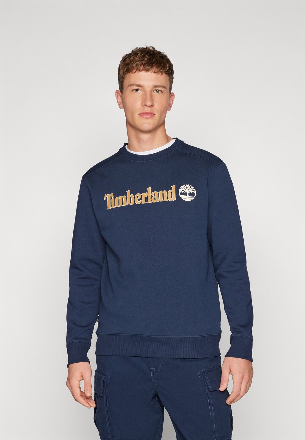 

Толстовка Kennebec River Linear Logo Crew Neck Timberland, цвет dark sapphire