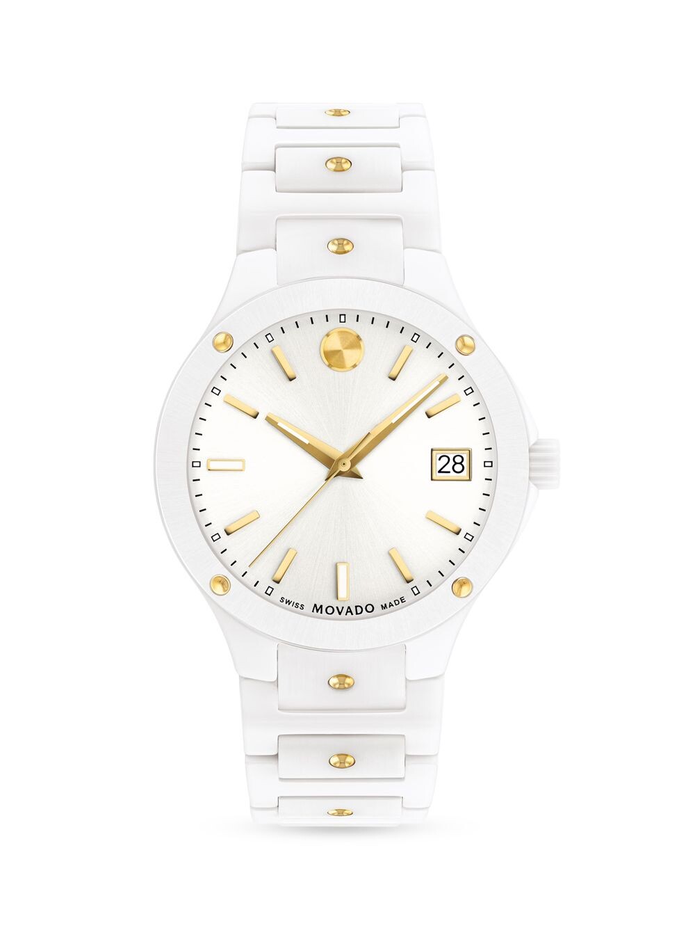 

Часы с керамическим браслетом SE Movado, белый