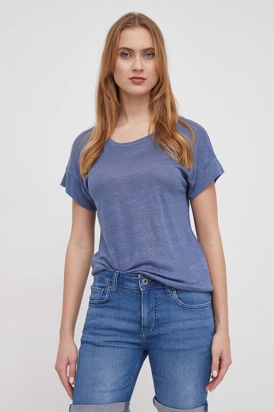 

Льняная футболка Pepe Jeans, синий