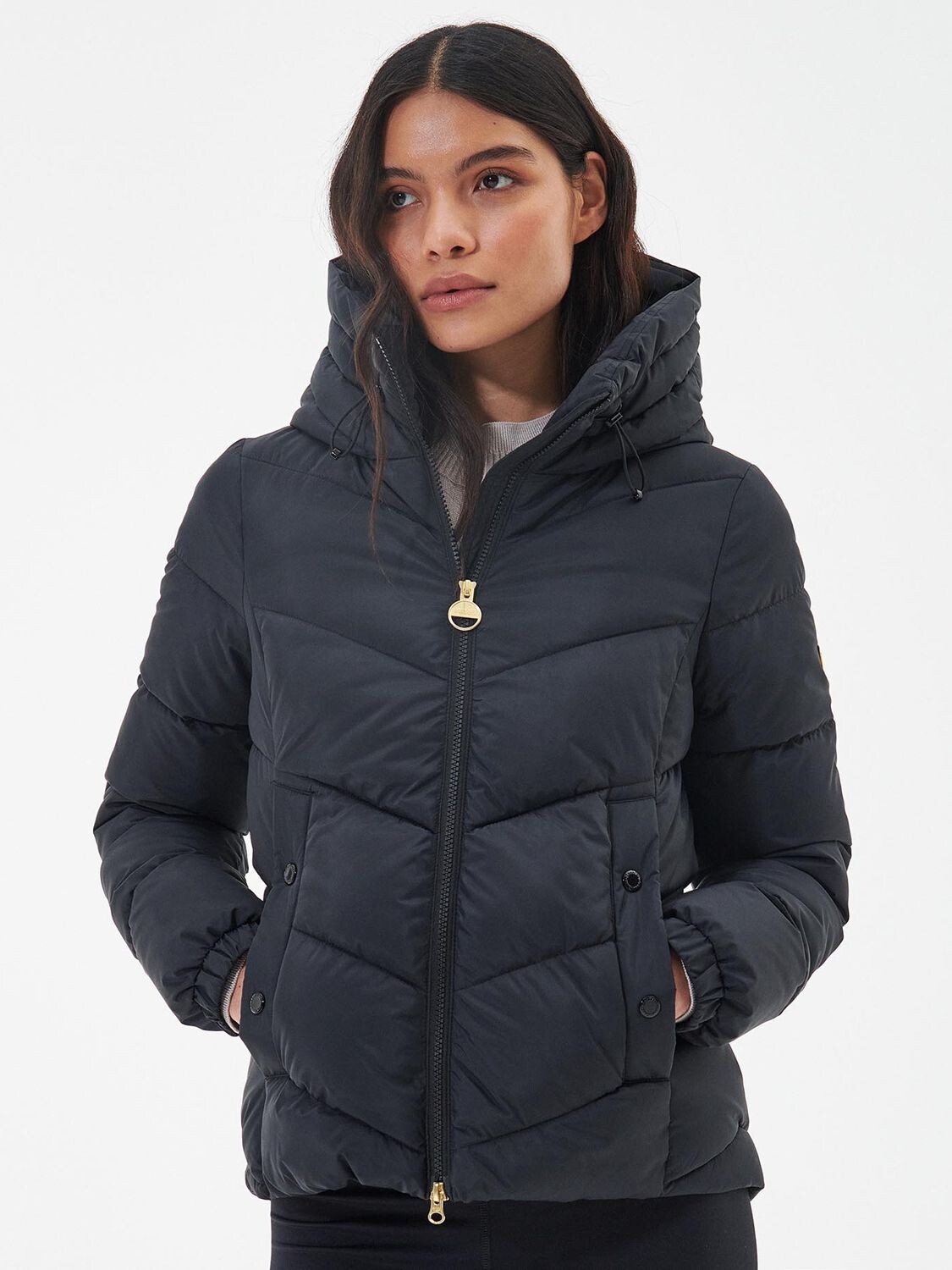 

Стеганая куртка Barbour International Boston, черная, Черный