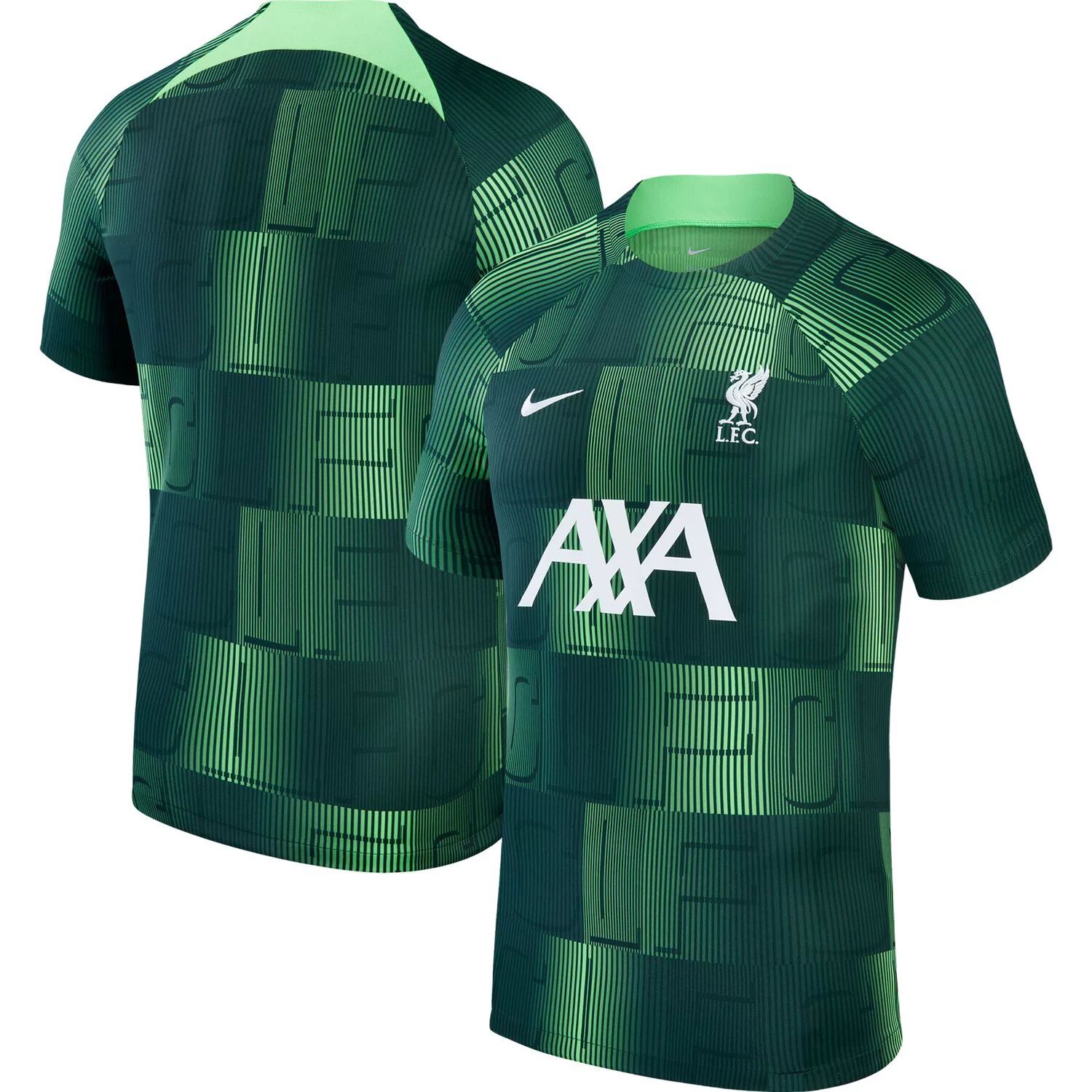цена Мужская зеленая предматчевая футболка Liverpool 2023/24 Academy Pro Nike