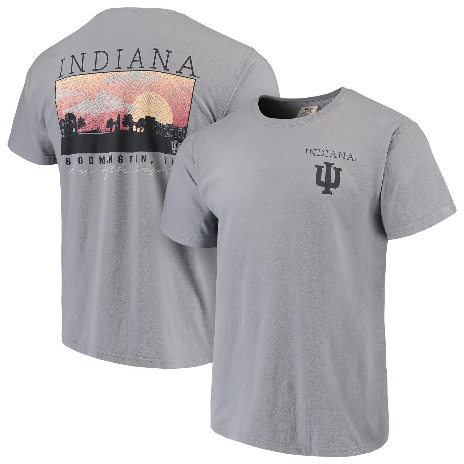 Мужская серая футболка Indiana Hoosiers Comfort Colours Campus Scenery