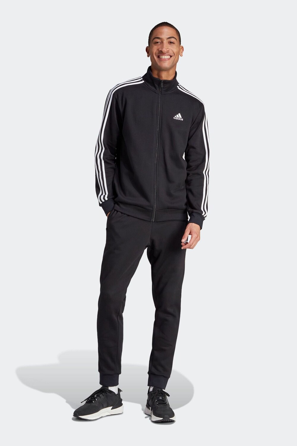 

Спортивная одежда Базовый флисовый спортивный костюм с 3 полосками adidas, черный