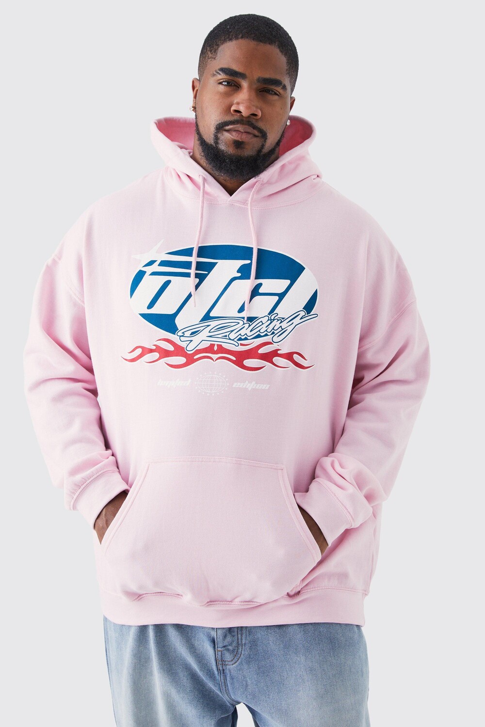 

Толстовка с графикой plus ofcl Boohoo, розовый