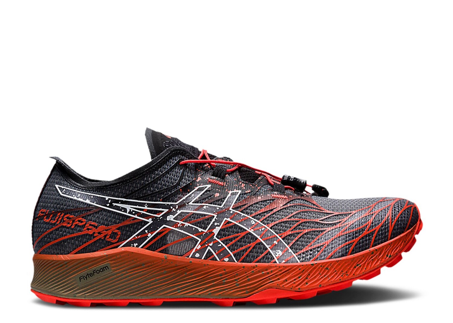 

Кроссовки ASICS Fuji Speed 'Black Cherry Tomato', черный, Черный;серый