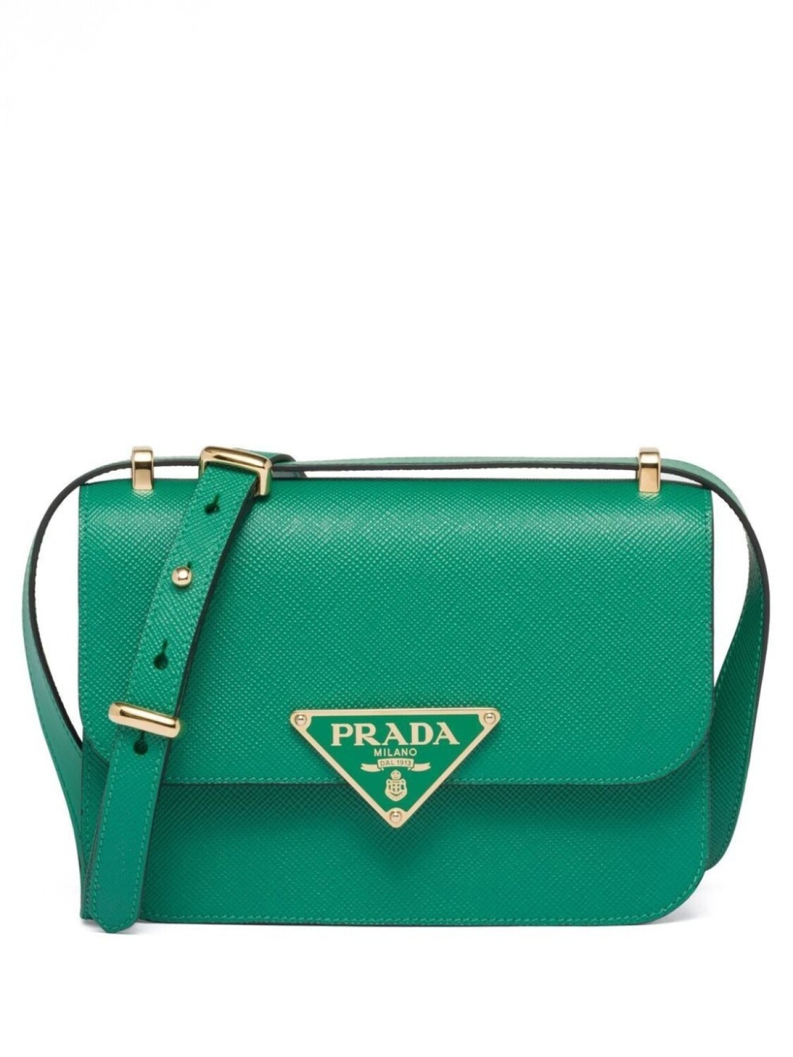 

Prada сумка на плечо Emblème из сафьяновой кожи, зеленый