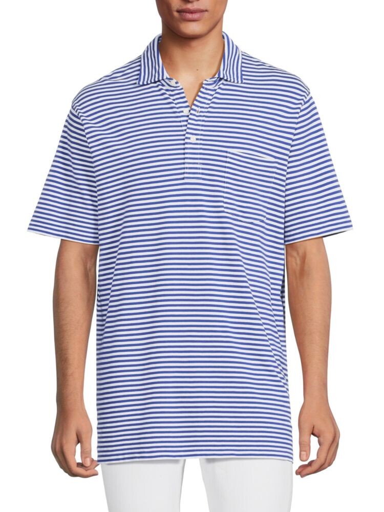 

Полосатая рубашка-поло Ralph Lauren, синий