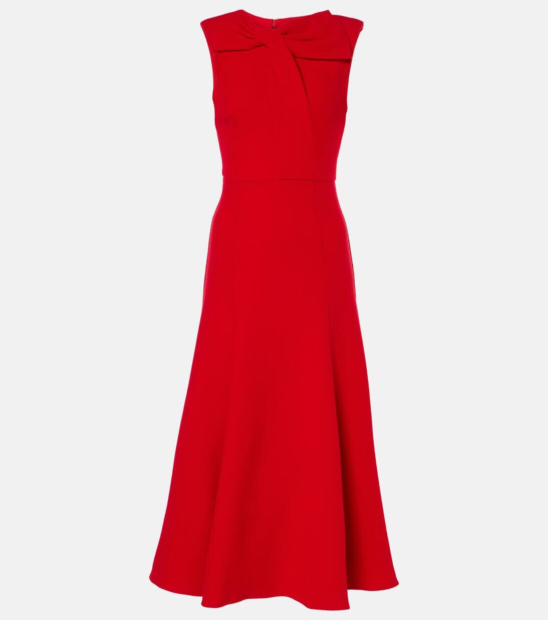 

Платье миди из шерстяного крепа Roland Mouret, красный