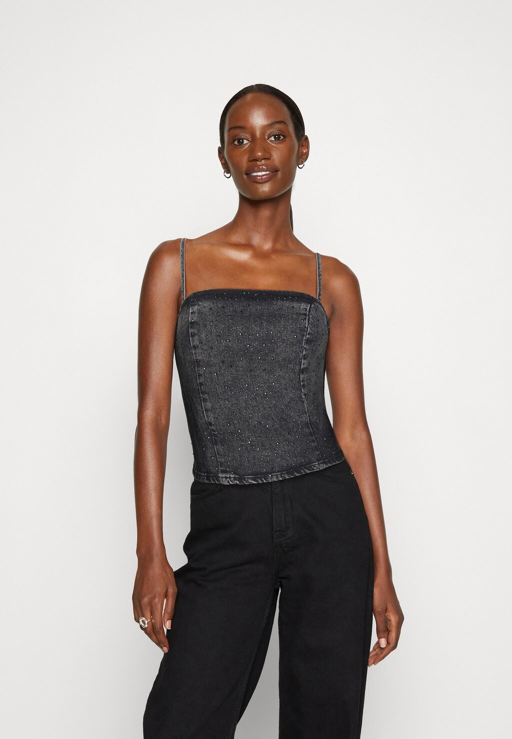 

Топ SLFDOA Selected Femme, цвет dark grey denim