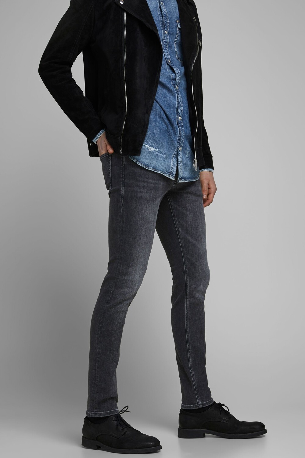 

Джинсы Glen облегающего кроя и эластичные JACK & JONES, черный