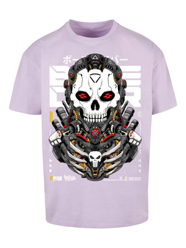 

Футболка F4NT4STIC Bone Cyber Punishing Machine CYBERPUNK STYLES, цвет lilac