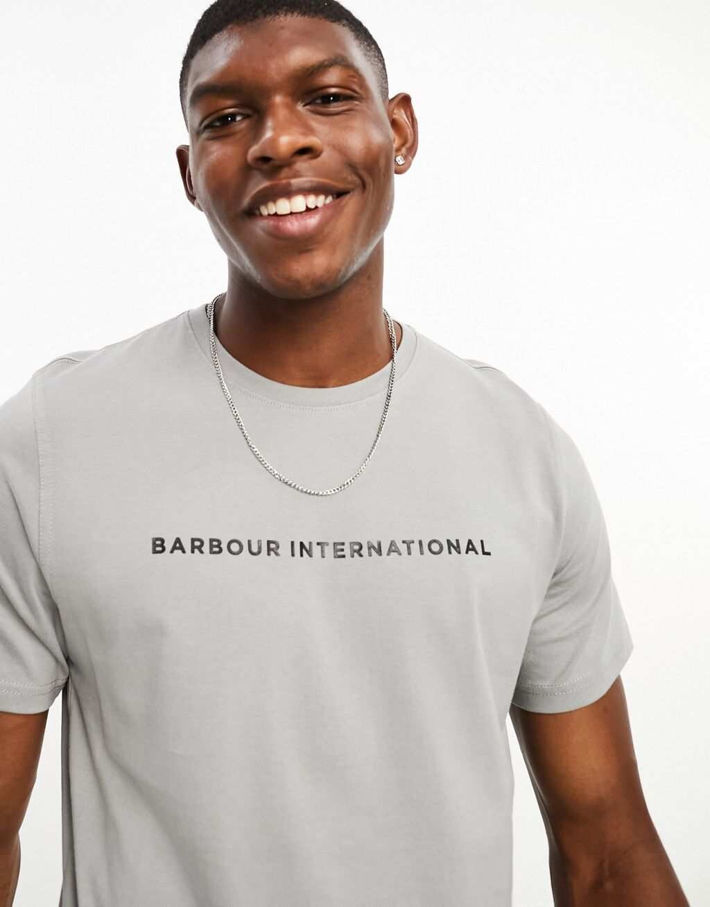 

Серая футболка Barbour International Motored, Серый