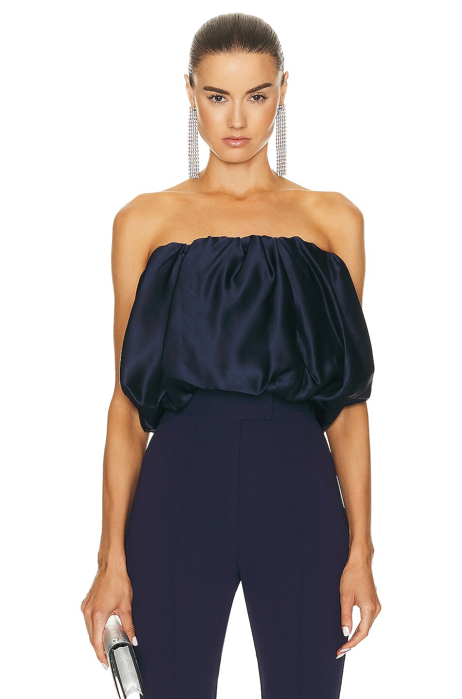 

Топ Et Ochs Michelle Scrunchie Crop, цвет Midnight