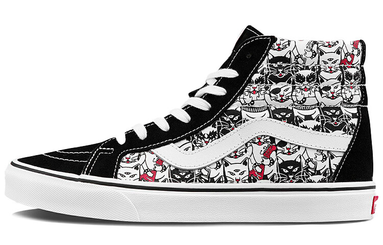 

Обувь для скейтбординга унисекс Vans Sk8-Hi Reissue, черный, белый цвет