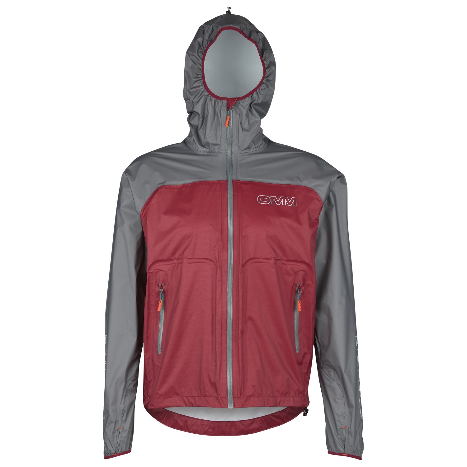 Беговая куртка Omm Halo + With Pockets, цвет Dark Red/Grey