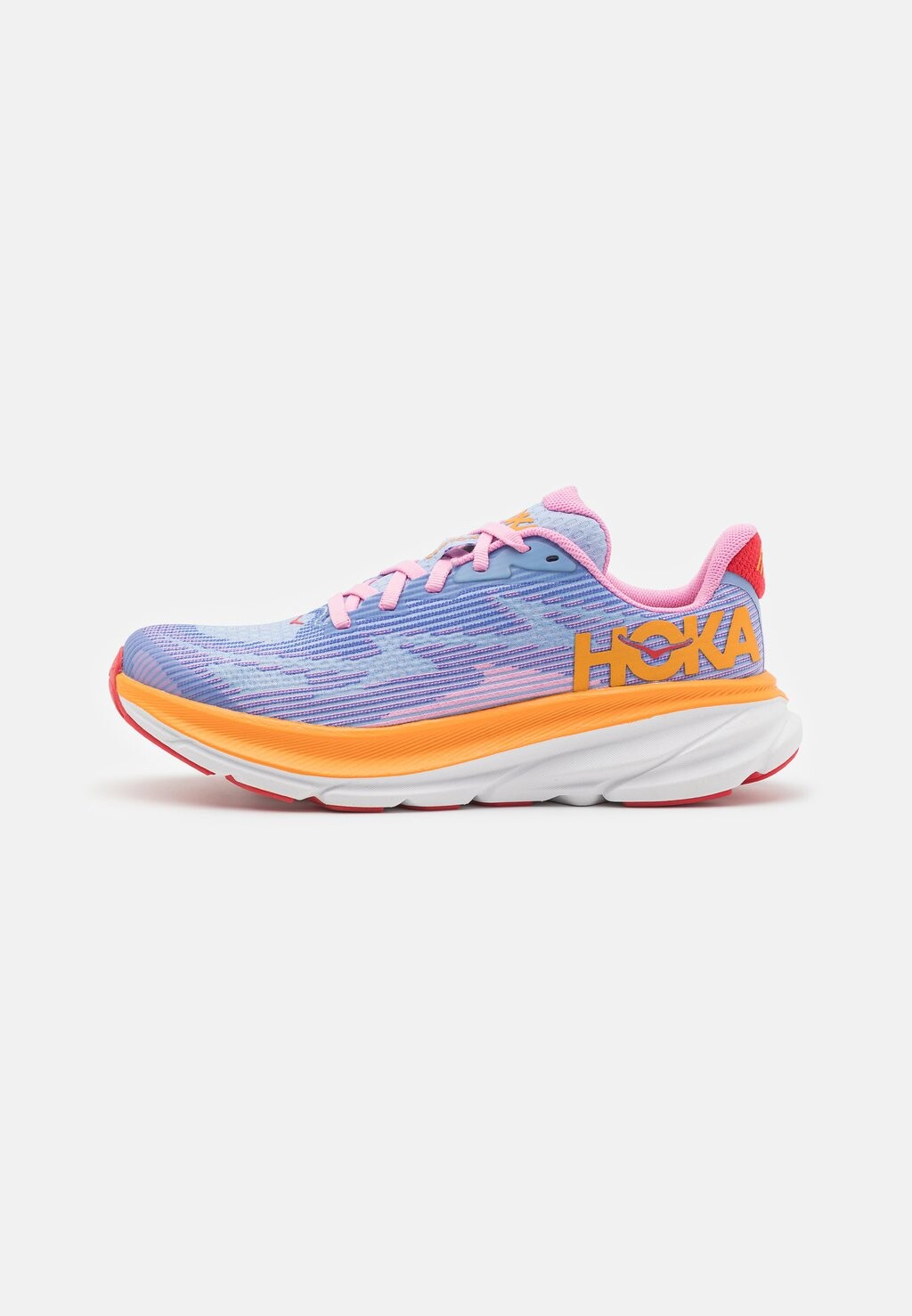 

Кроссовки нейтрального цвета Clifton 9 Youth Unisex HOKA, цвет peony/mirage