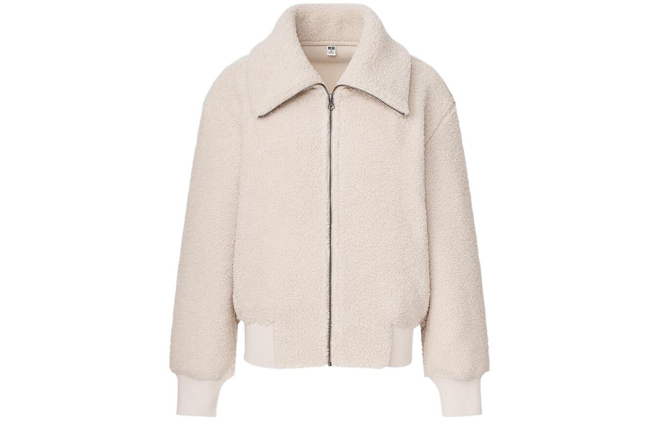 

Бархатная куртка женская молочно-белая Uniqlo