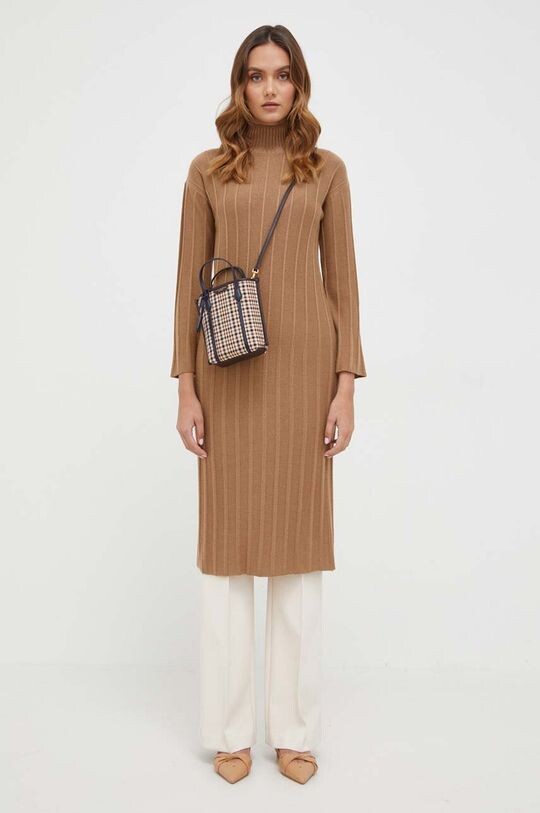 

Шерстяное платье Max Mara Leisure, коричневый