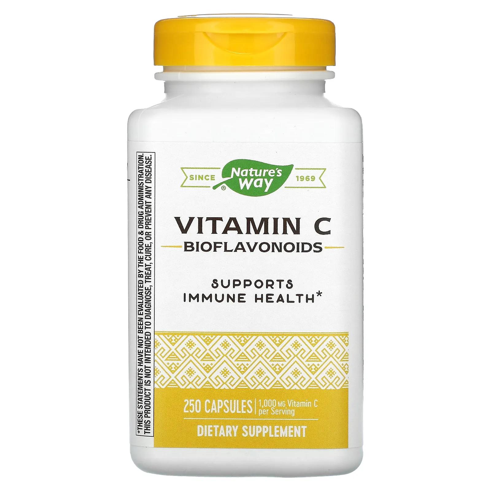 Nature's Way Vitamin C with Bioflavonoids 500 mg 250 Capsules vitamin c with flavonoids 180 capsules