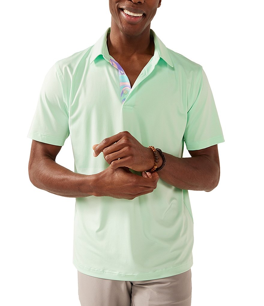 Рубашка-поло с короткими рукавами Chubbies Keep Performance, зеленый цена и фото
