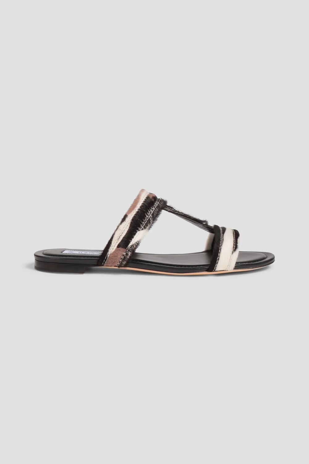 

Босоножки из телячьей шерсти с принтом Double T Tod'S, белый