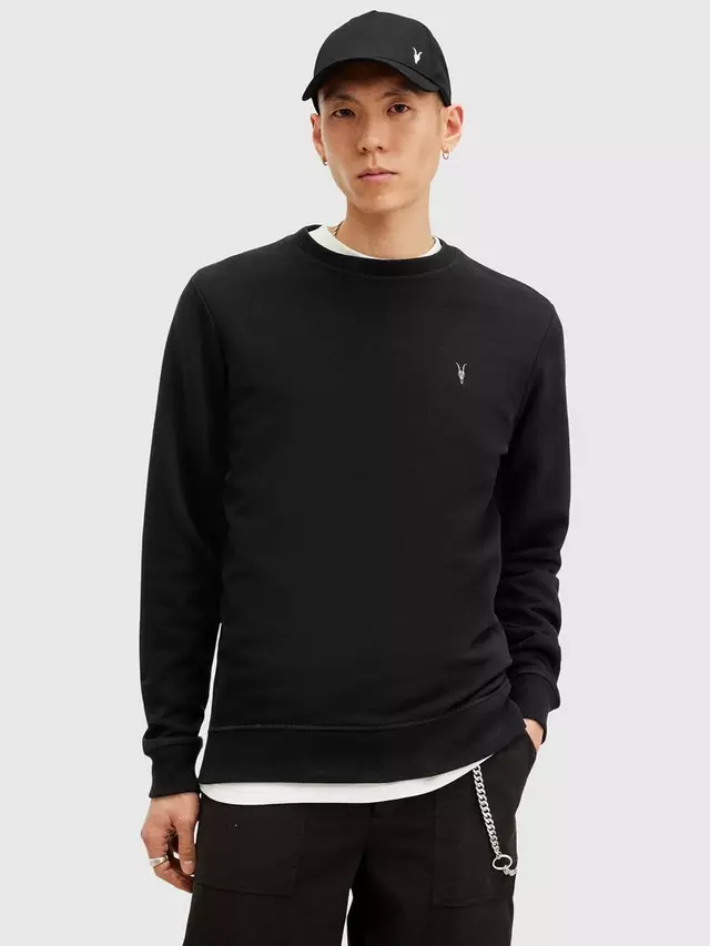 

Толстовка AllSaints Raven Organic Cotton Crew, черный