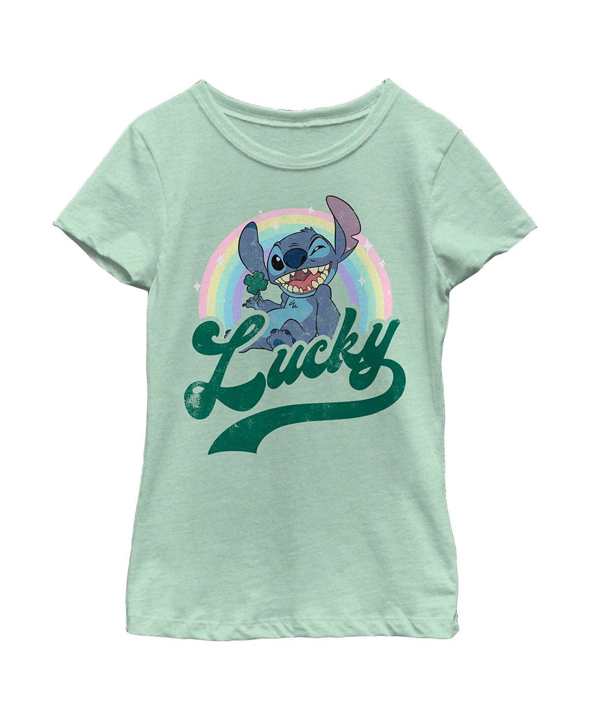 

Детская футболка с потертостями Lilo & Stitch Lucky Wink для девочек Disney