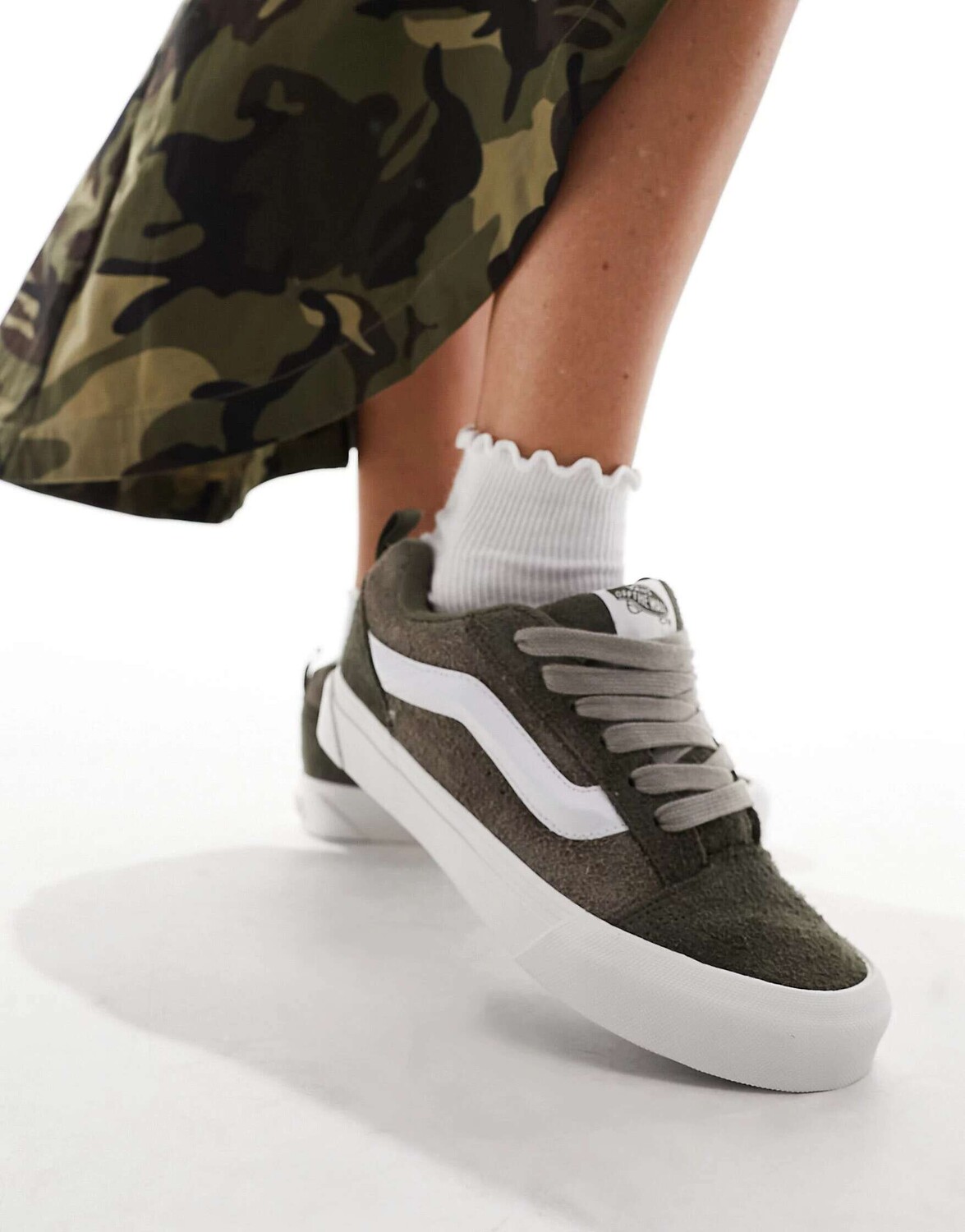 

Зеленые кроссовки Vans Knu Skool Chunky