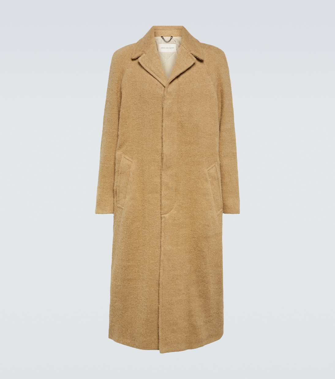 цена Пальто из джута и шерсти Dries Van Noten, коричневый