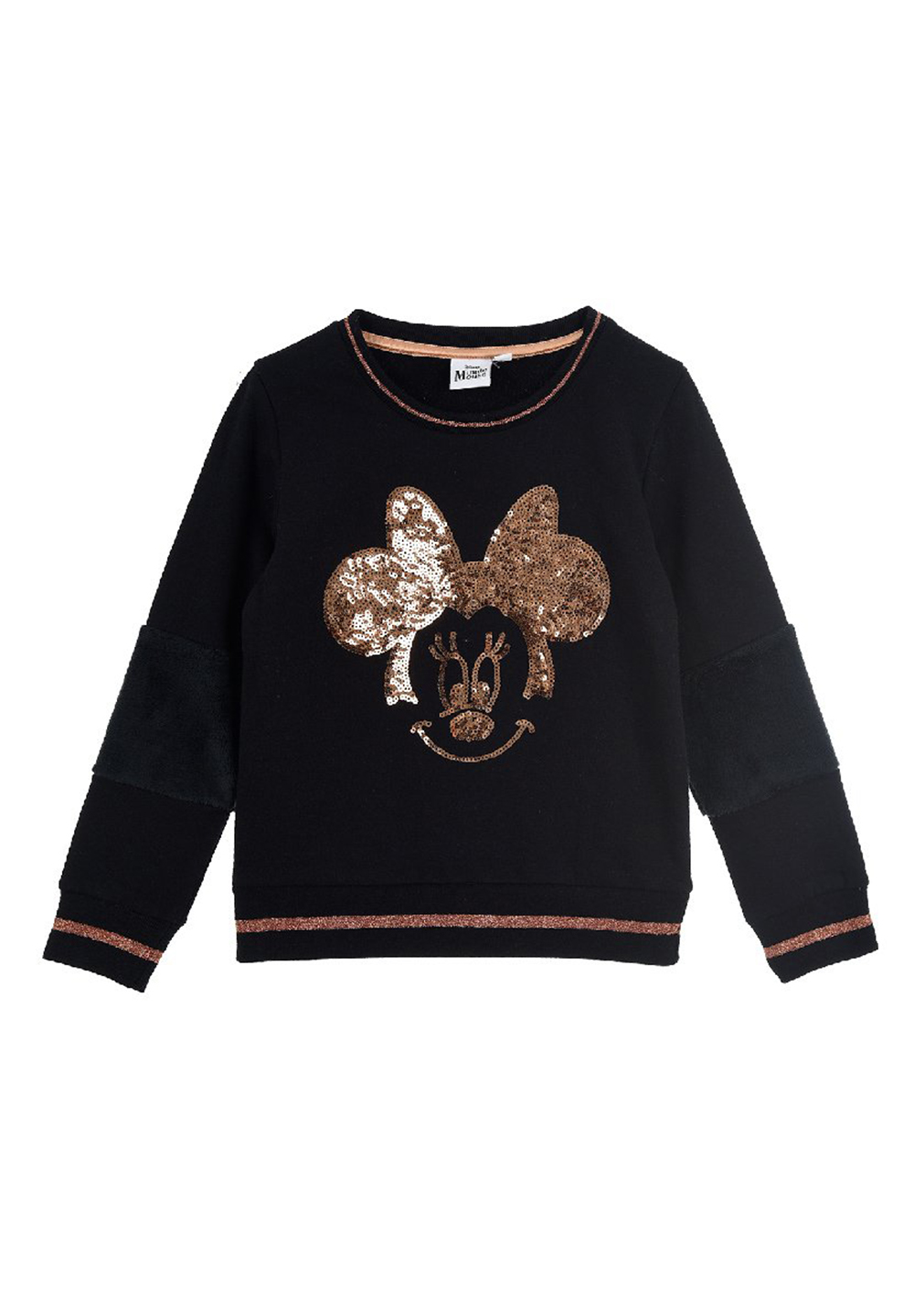 Пуловер Disney Minnie Mouse Kinder Sweatshirt mit Pailletten, черный