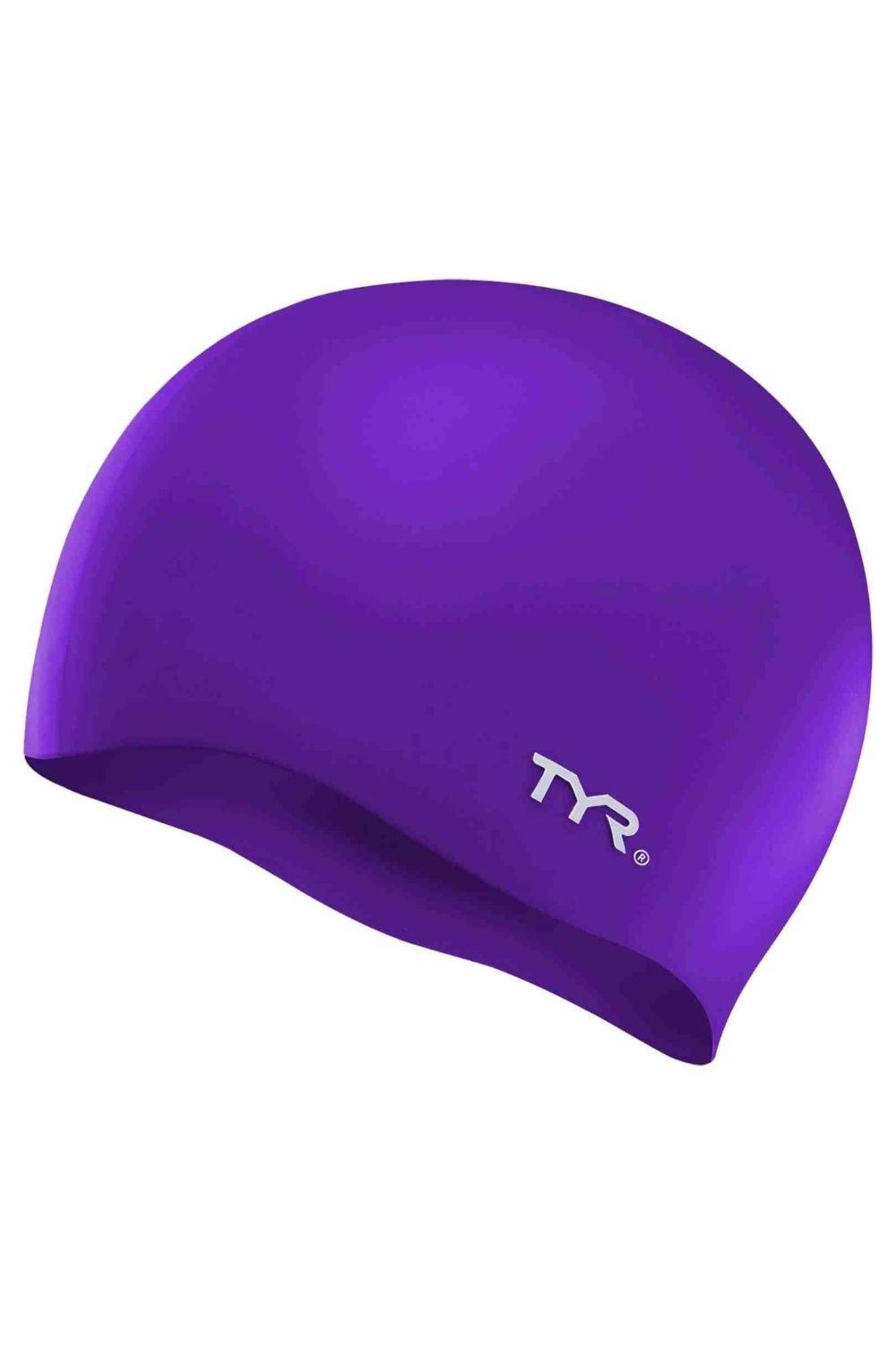 Силиконовая шапочка для плавания без морщин Tyr, фиолетовый