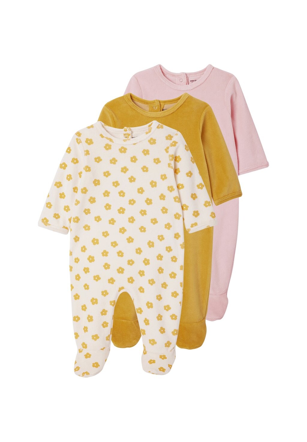 

Комбинезон LOT DE 3 BASICS Vertbaudet, цвет hellrosa