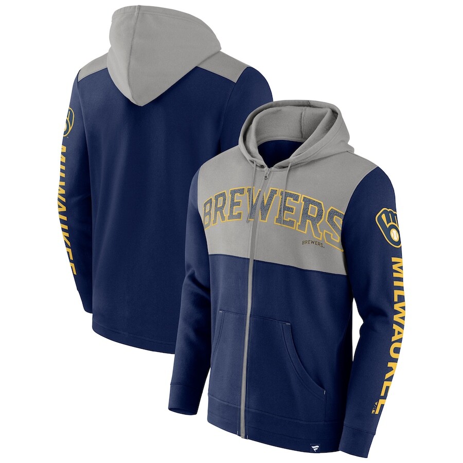 

Толстовка на молнии Fanatics Branded Milwaukee Brewers, нави