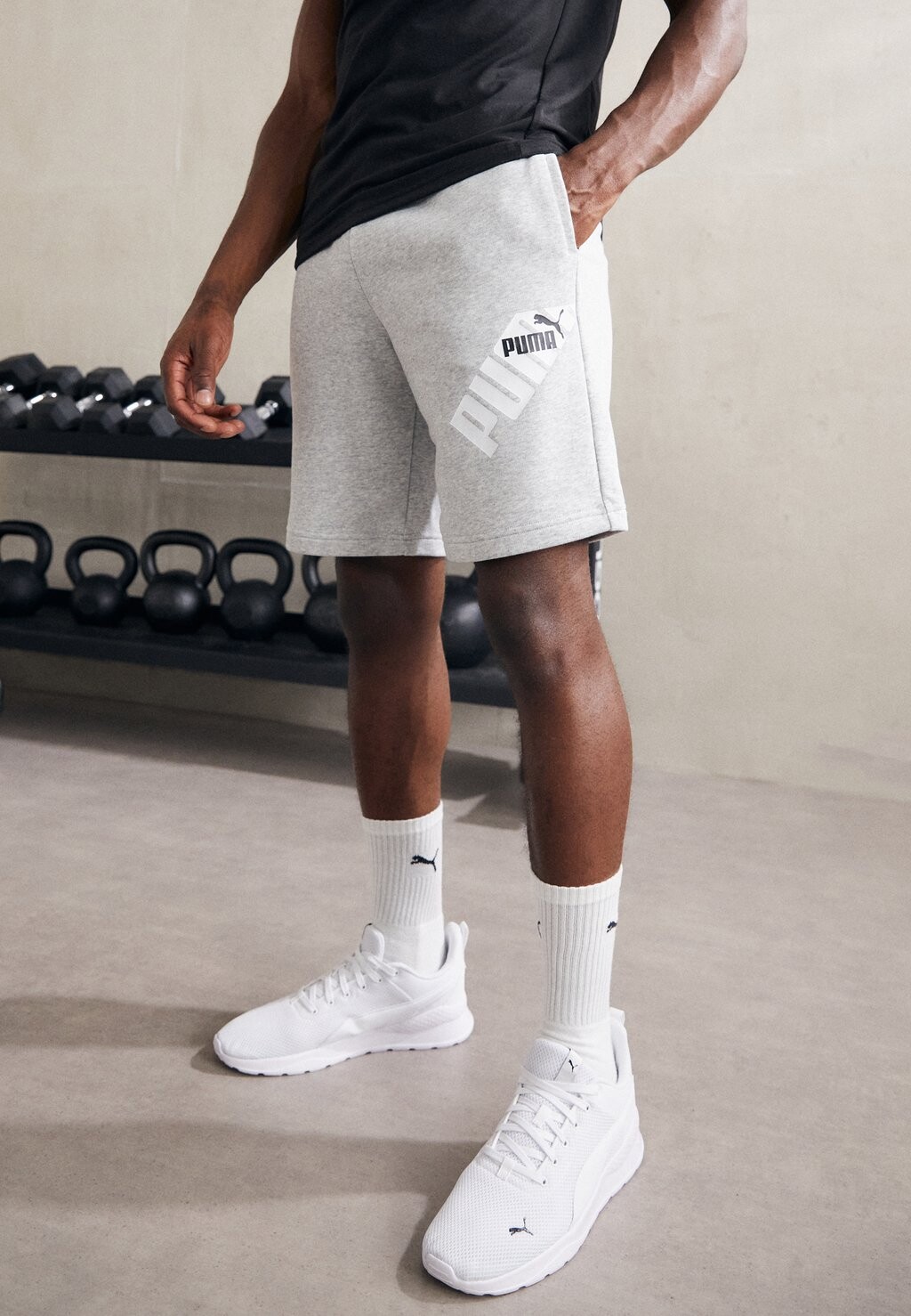 

Спортивные шорты Power Graphic Puma, цвет light gray heather