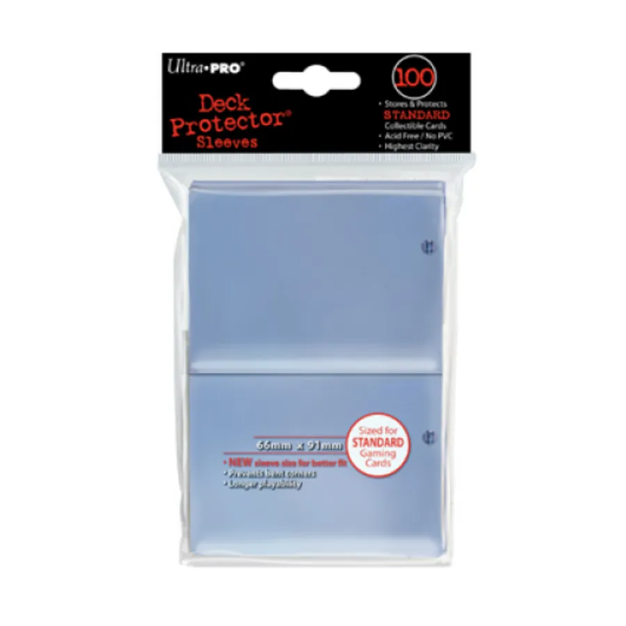 

Стандартные конверты для карточек — прозрачные (100), Card Sleeves - Standard (Ultra Pro)