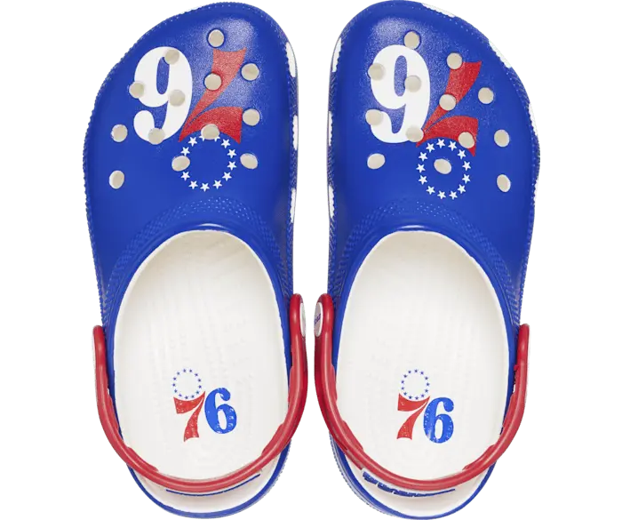 

Классические сабо NBA Philadelphia 76ers Crocs женские, цвет White