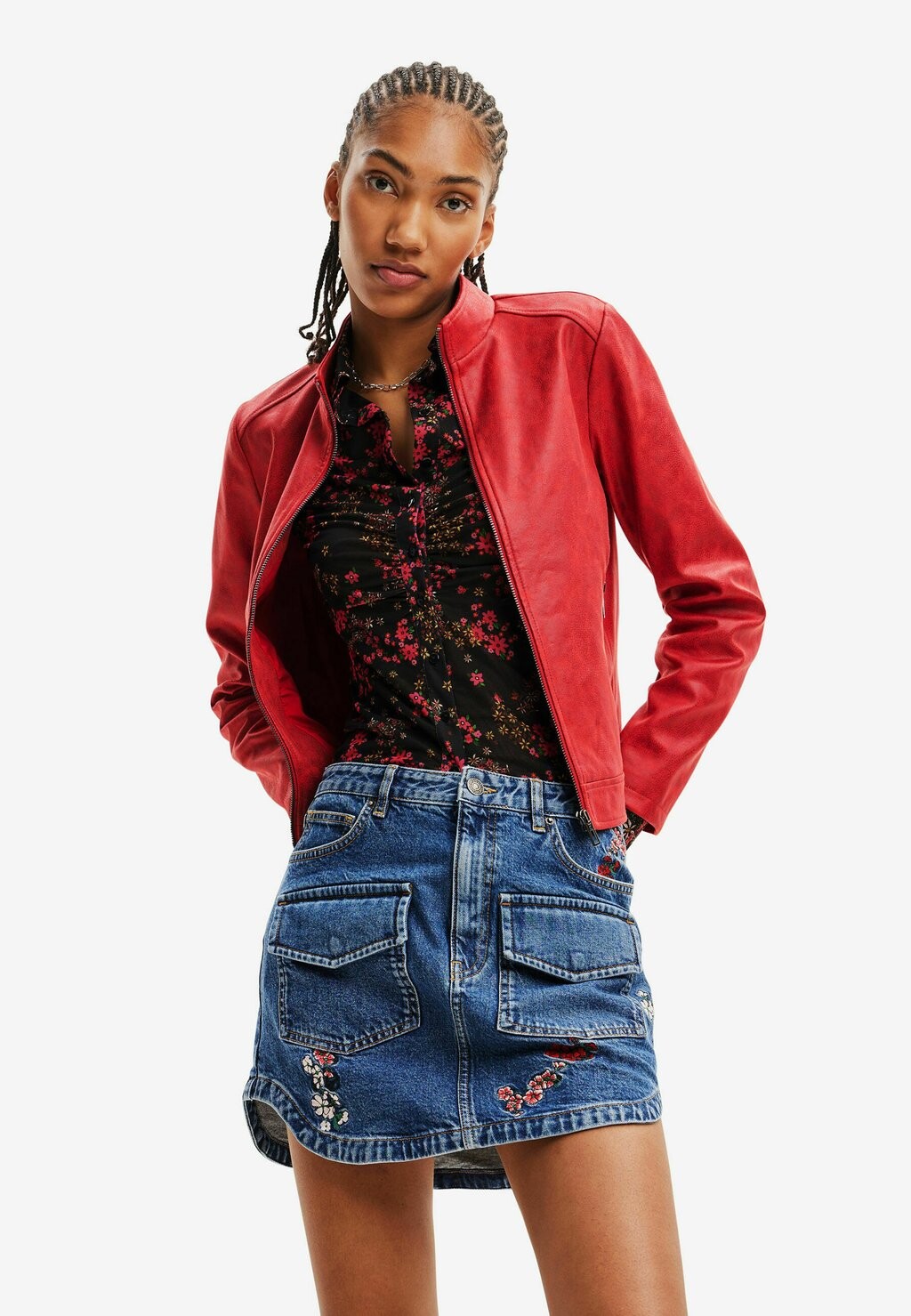 

Куртка из искусственной кожи Desigual, красный