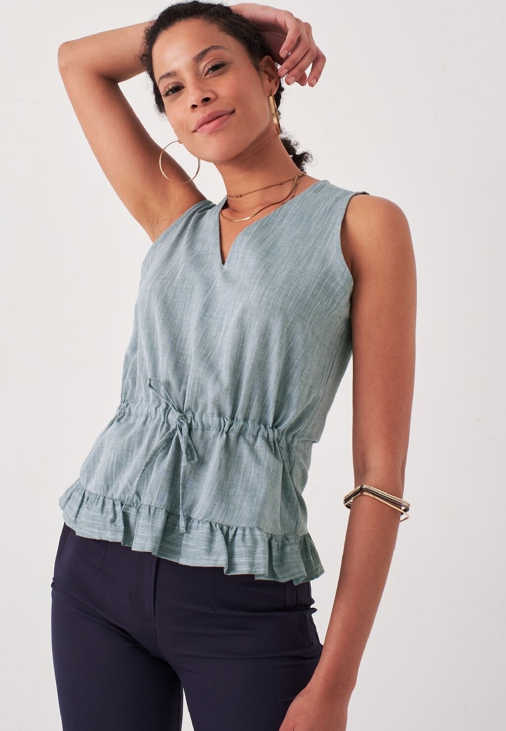 

Топ SLEEVELESS Herita, цвет blue grey