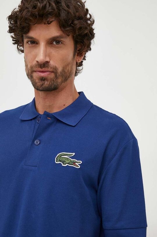 

Хлопковая рубашка-поло Lacoste, синий