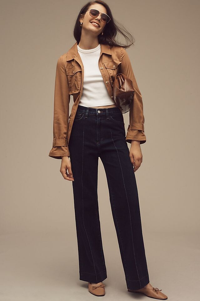 

Джинсы Joe's Jeans Mia с высокой посадкой и широкими штанинами, dime