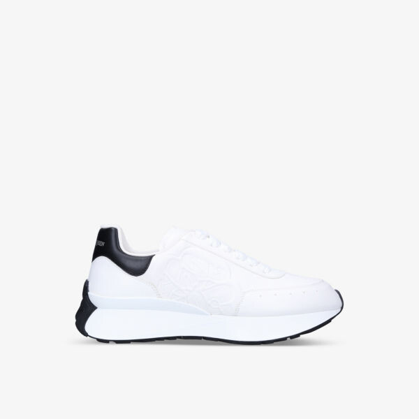 

Мужские кожаные низкие кеды Sprint Runner с тиснением логотипа Alexander Mcqueen, черный