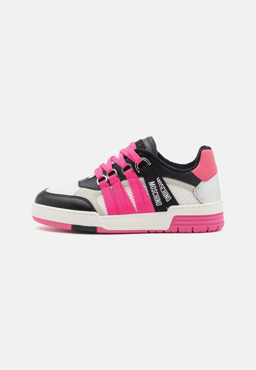 

Низкие кроссовки Streetball MOSCHINO, цвет white/pink