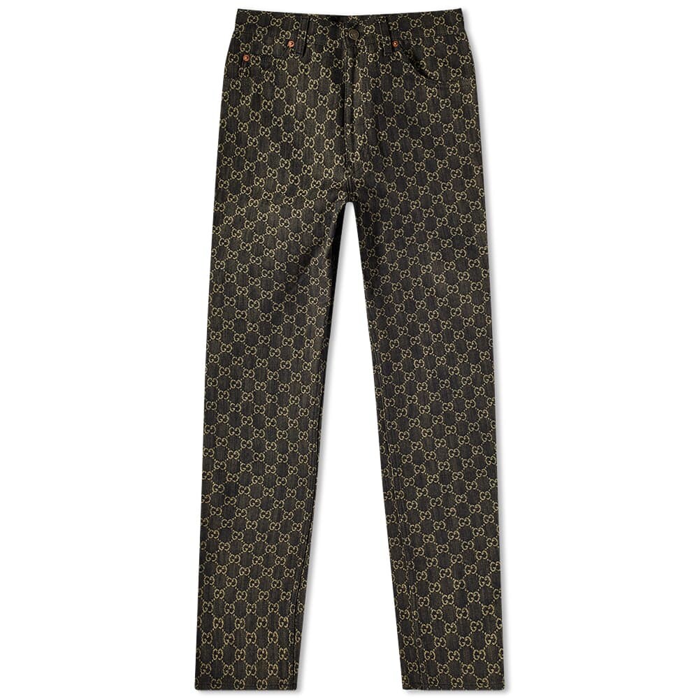 

Жаккардовые джинсы Gucci GG, черный