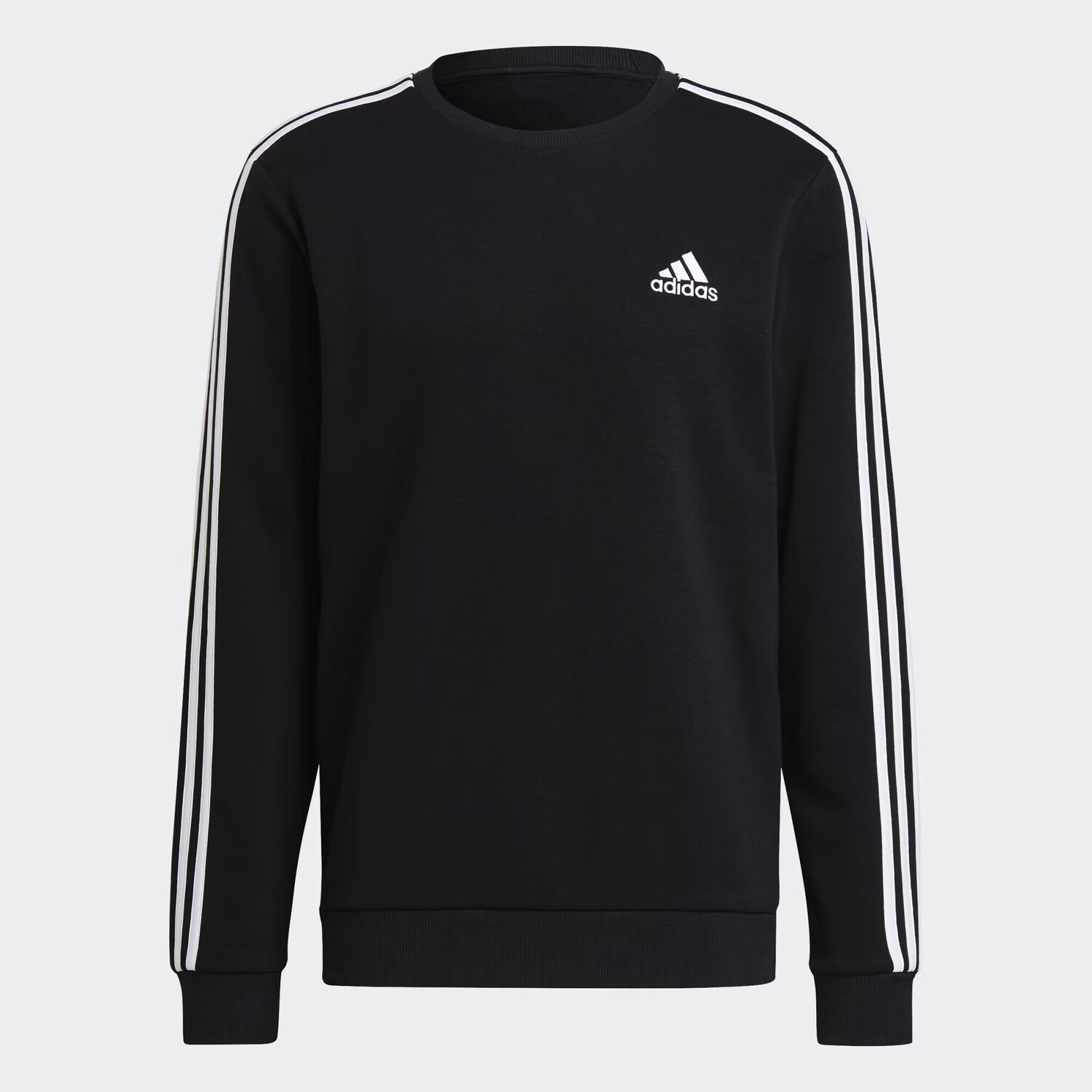 

Флисовый свитшот с 3 полосками Essentials Adidas, цвет Black/White