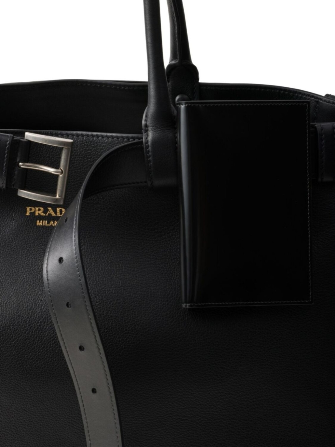 

Prada двойной кошелек из телячьей кожи, черный