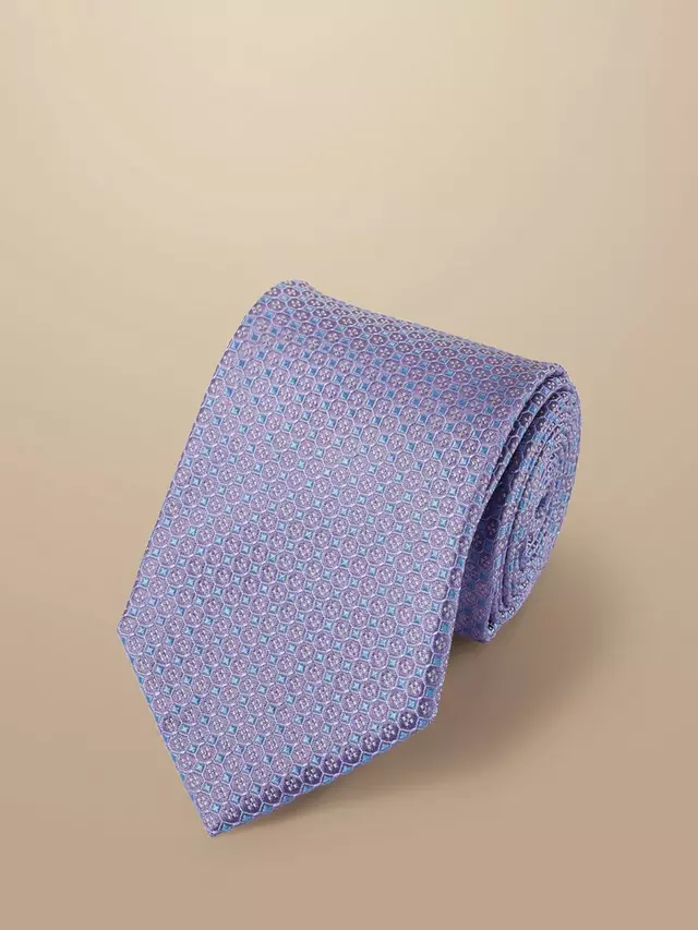 

Галстук Charles Tyrwhitt Stain-Resistant Silk, цвет lilac purple