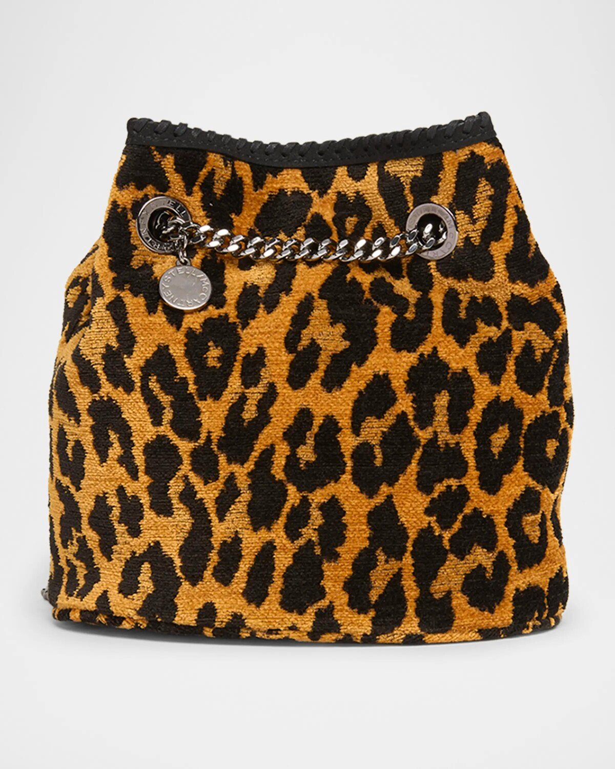 

Жаккардовая сумка-мешок с леопардовым принтом Eco Stella Mccartney, цвет Leopard