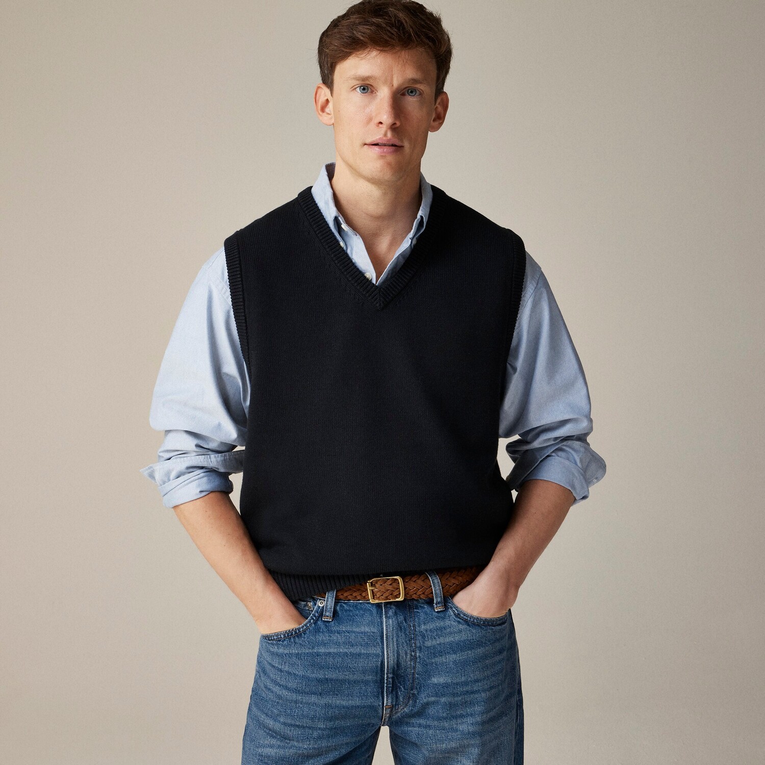 

Свитер-Жилет из хлопка Heritage J.Crew, черный